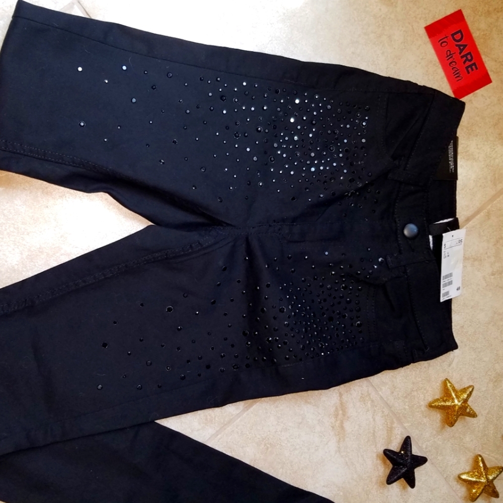 H&M size 4 High Waist Black Stretch Dress Pants